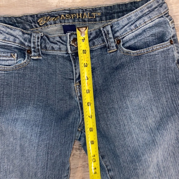 Blue Asphalt Skinny Jeans Women's Size 11 Short Blue Low Rise Dark Wash (O) - Picture 6 of 10